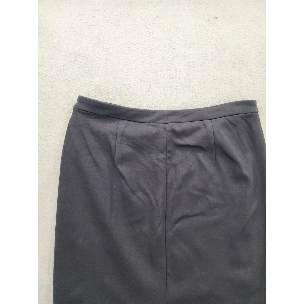 The Limited Black Lace Panel Pencil Skirt Size 8 Professional Workwear Chic 80s